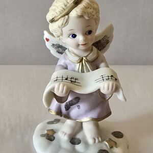 Angel Figurine with Musical Notes